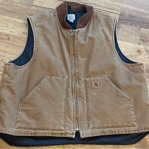 Carhartt RELAXED FIT FIRM DUCK INSULATED RIB COLLAR VEST XXL